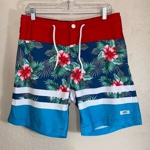Trunks surf and swim tropical floral swim trunks.
